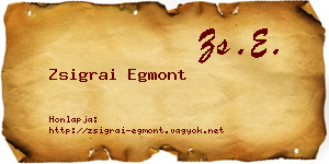 Zsigrai Egmont névjegykártya